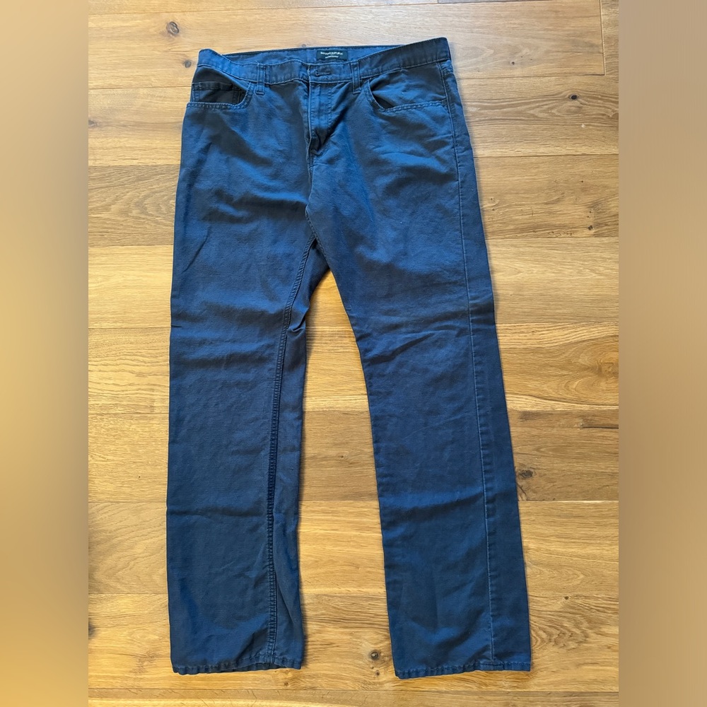 Banana Republic cotton & linen blue slacks